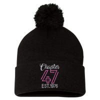 Chapter 47 EST 1976 47th Birthday Tee Gift For Womens Pom Pom 12in Knit Beanie