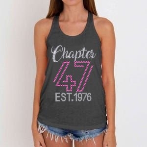 Chapter 47 EST 1976 47th Birthday Tee Gift For Womens Women's Knotted Racerback Tank