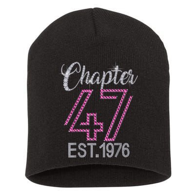 Chapter 47 EST 1976 47th Birthday Tee Gift For Womens Short Acrylic Beanie