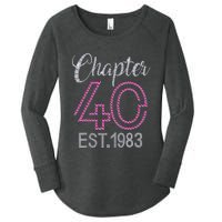 Chapter 40 EST 1983 40th Birthday Gift For Womens Women's Perfect Tri Tunic Long Sleeve Shirt