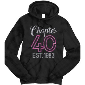 Chapter 40 EST 1983 40th Birthday Gift For Womens Tie Dye Hoodie