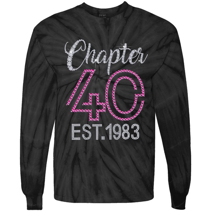 Chapter 40 EST 1983 40th Birthday Gift For Womens Tie-Dye Long Sleeve Shirt