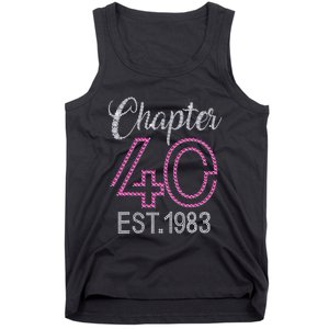 Chapter 40 EST 1983 40th Birthday Gift For Womens Tank Top