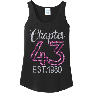 Chapter 43 EST 1980 43rd Birthday Gift For Womens Ladies Essential Tank