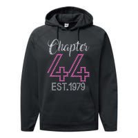 Chapter 44 EST 1979 44th Birthday Gift For Womens Performance Fleece Hoodie