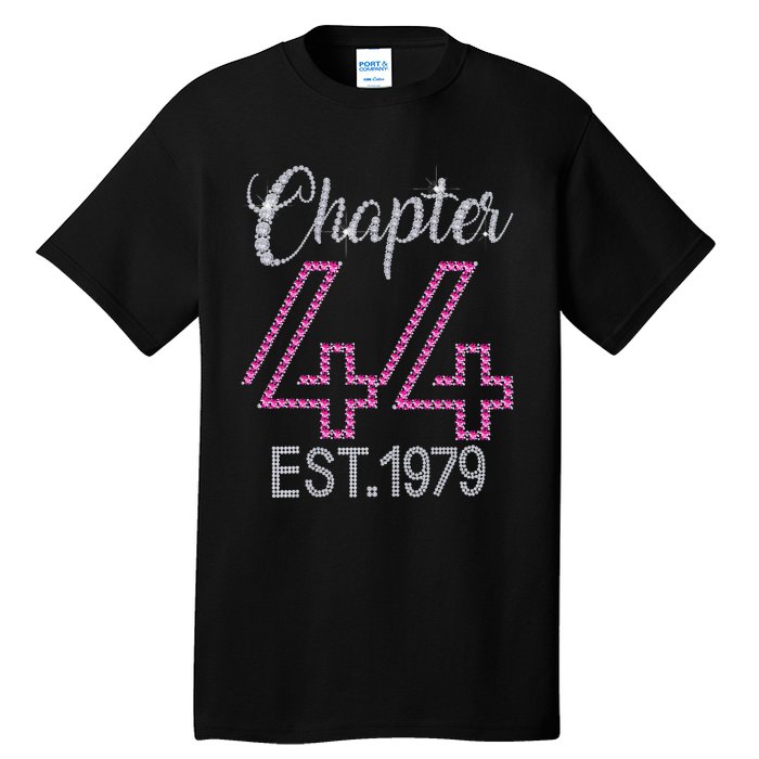 Chapter 44 EST 1979 44th Birthday Gift For Womens Tall T-Shirt