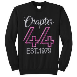 Chapter 44 EST 1979 44th Birthday Gift For Womens Tall Sweatshirt