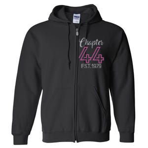 Chapter 44 EST 1979 44th Birthday Gift For Womens Full Zip Hoodie