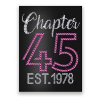 Chapter 45 EST 1978 45th Birthday Gift For Womens Poster