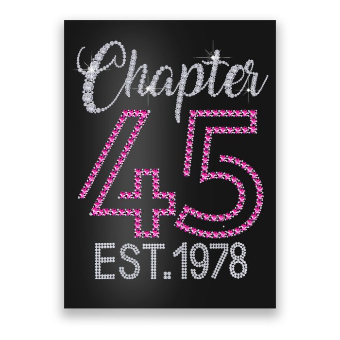 Chapter 45 EST 1978 45th Birthday Gift For Womens Poster