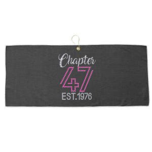 Chapter 47 EST 1976 47th Birthday Gift For Womens Large Microfiber Waffle Golf Towel