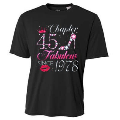 Chapter 45 Fabulous Since 1978 45Th Birthday Gift For Women Cooling Performance Crew T-Shirt