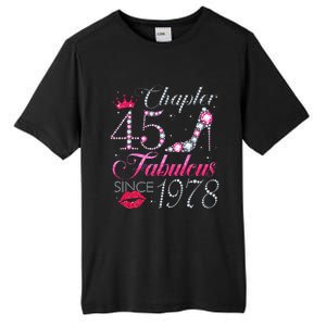 Chapter 45 Fabulous Since 1978 45Th Birthday Gift For Women Tall Fusion ChromaSoft Performance T-Shirt