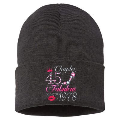 Chapter 45 Fabulous Since 1978 45Th Birthday Gift For Women Sustainable Knit Beanie