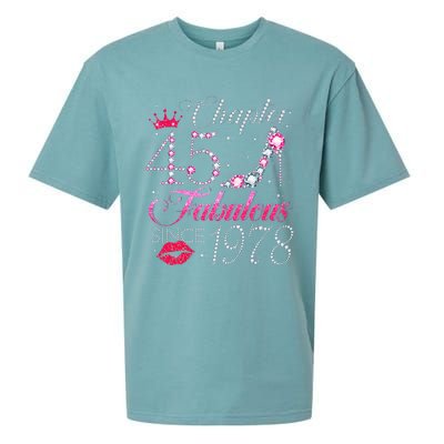 Chapter 45 Fabulous Since 1978 45Th Birthday Gift For Women Sueded Cloud Jersey T-Shirt