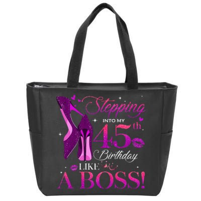 Chapter 45 Fabulous Since 1978 45th Birthday Queen Zip Tote Bag