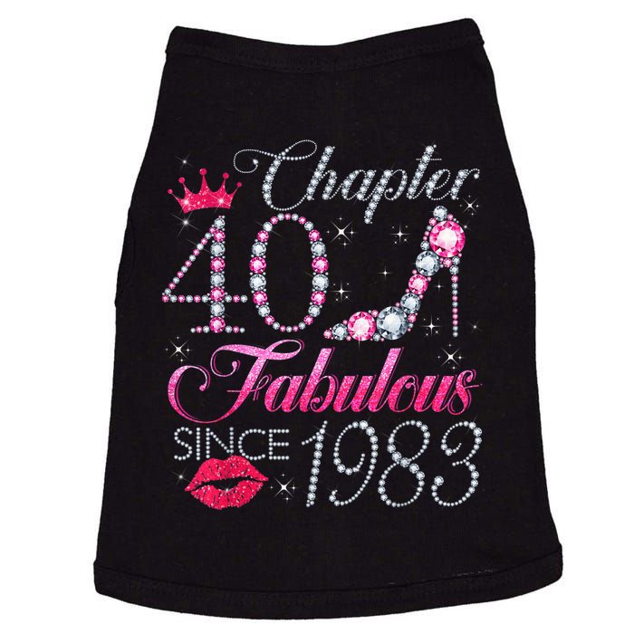 Chapter 40 Fabulous Since 1983 40Th Birthday Gift For Wo Doggie Tank