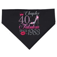 Chapter 40 Fabulous Since 1983 40Th Birthday Gift For Wo USA-Made Doggie Bandana