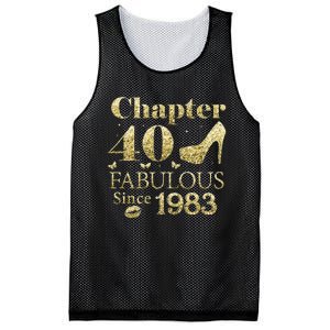 Chapter 40 Fabulous Since 1983 40Th Birthday Gift For Ladies Mesh Reversible Basketball Jersey Tank