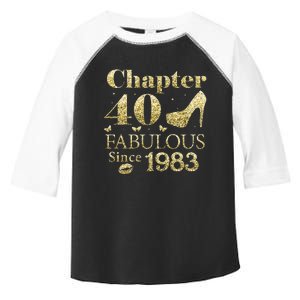 Chapter 40 Fabulous Since 1983 40Th Birthday Gift For Ladies Toddler Fine Jersey T-Shirt