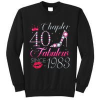 Chapter 40 Fabulous Since 1983 40Th Birthday Gift For Women Sweatshirt