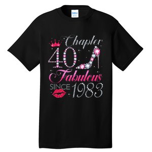 Chapter 40 Fabulous Since 1983 40Th Birthday Gift For Women Tall T-Shirt