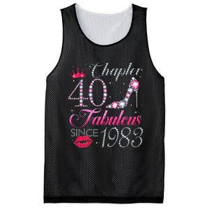 Chapter 40 Fabulous Since 1983 40Th Birthday Gift For Women Mesh Reversible Basketball Jersey Tank