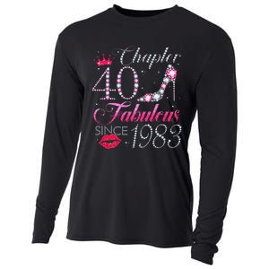 Chapter 40 Fabulous Since 1983 40Th Birthday Gift For Women Cooling Performance Long Sleeve Crew