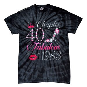 Chapter 40 Fabulous Since 1983 40Th Birthday Gift For Women Tie-Dye T-Shirt