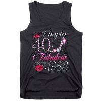 Chapter 40 Fabulous Since 1983 40Th Birthday Gift For Women Tank Top