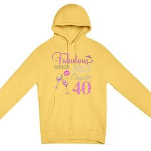 Chapter 40 Fabulous Since 1983 40th Birthday Queen Wine Premium Pullover Hoodie