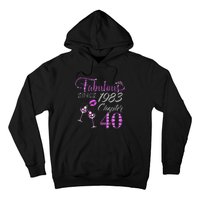 Chapter 40 Fabulous Since 1983 40th Birthday Queen Wine Hoodie