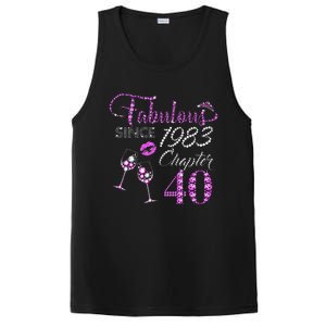 Chapter 40 Fabulous Since 1983 40th Birthday Queen Wine PosiCharge Competitor Tank