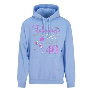 Chapter 40 Fabulous Since 1983 40th Birthday Queen Wine Unisex Surf Hoodie