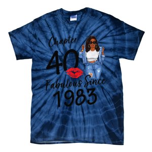 Chapter 40 Fabulous Since 1983 Black Birthday Queen Tie-Dye T-Shirt