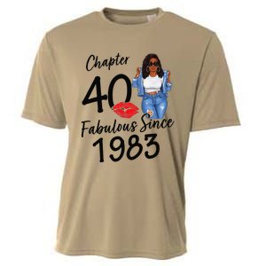 Chapter 40 Fabulous Since 1983 Black Birthday Queen Cooling Performance Crew T-Shirt