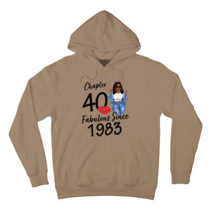 Chapter 40 Fabulous Since 1983 Black Birthday Queen Hoodie