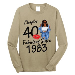 Chapter 40 Fabulous Since 1983 Black Birthday Queen Long Sleeve Shirt