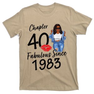 Chapter 40 Fabulous Since 1983 Black Birthday Queen T-Shirt