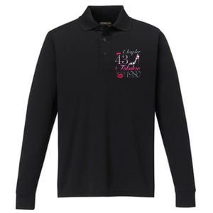 Chapter 43 Fabulous Since 1980 43rd Birthday Gift For Women Cute Performance Long Sleeve Polo