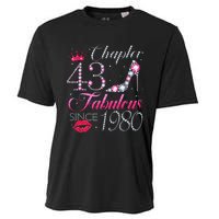 Chapter 43 Fabulous Since 1980 43rd Birthday Gift For Women Cute Cooling Performance Crew T-Shirt