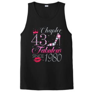 Chapter 43 Fabulous Since 1980 43rd Birthday Gift For Women Cute PosiCharge Competitor Tank