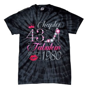 Chapter 43 Fabulous Since 1980 43rd Birthday Gift For Women Cute Tie-Dye T-Shirt