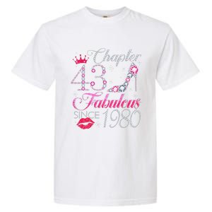 Chapter 43 Fabulous Since 1980 43rd Birthday Gift For Women Cute Garment-Dyed Heavyweight T-Shirt