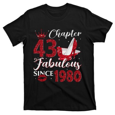 Chapter 43 Fabulous Since 1980 43rd Birthday Gift For Women T-Shirt