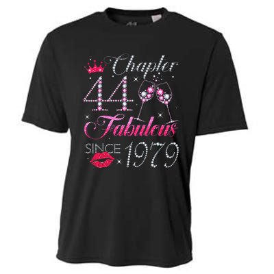 Chapter 44 Fabulous Since 1979 44th Birthday Gift For Women Cooling Performance Crew T-Shirt