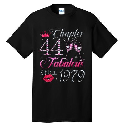 Chapter 44 Fabulous Since 1979 44th Birthday Gift For Women Tall T-Shirt