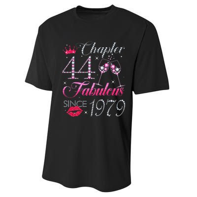 Chapter 44 Fabulous Since 1979 44th Birthday Gift For Women Performance Sprint T-Shirt