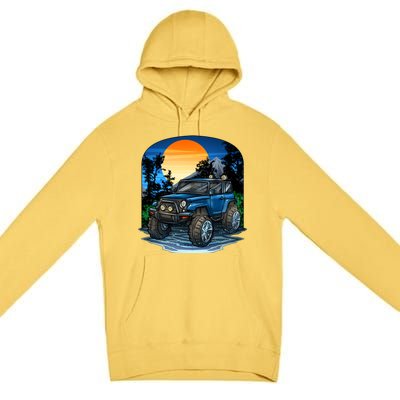 Cool 4x4 Four Wheel Suv Offmeaningful Giftroad All Wheel Drive Lover Great Gift Premium Pullover Hoodie