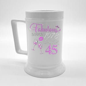 Chapter 45 Fabulous Since 1978 45th Birthday Queen Wine Beer Stein